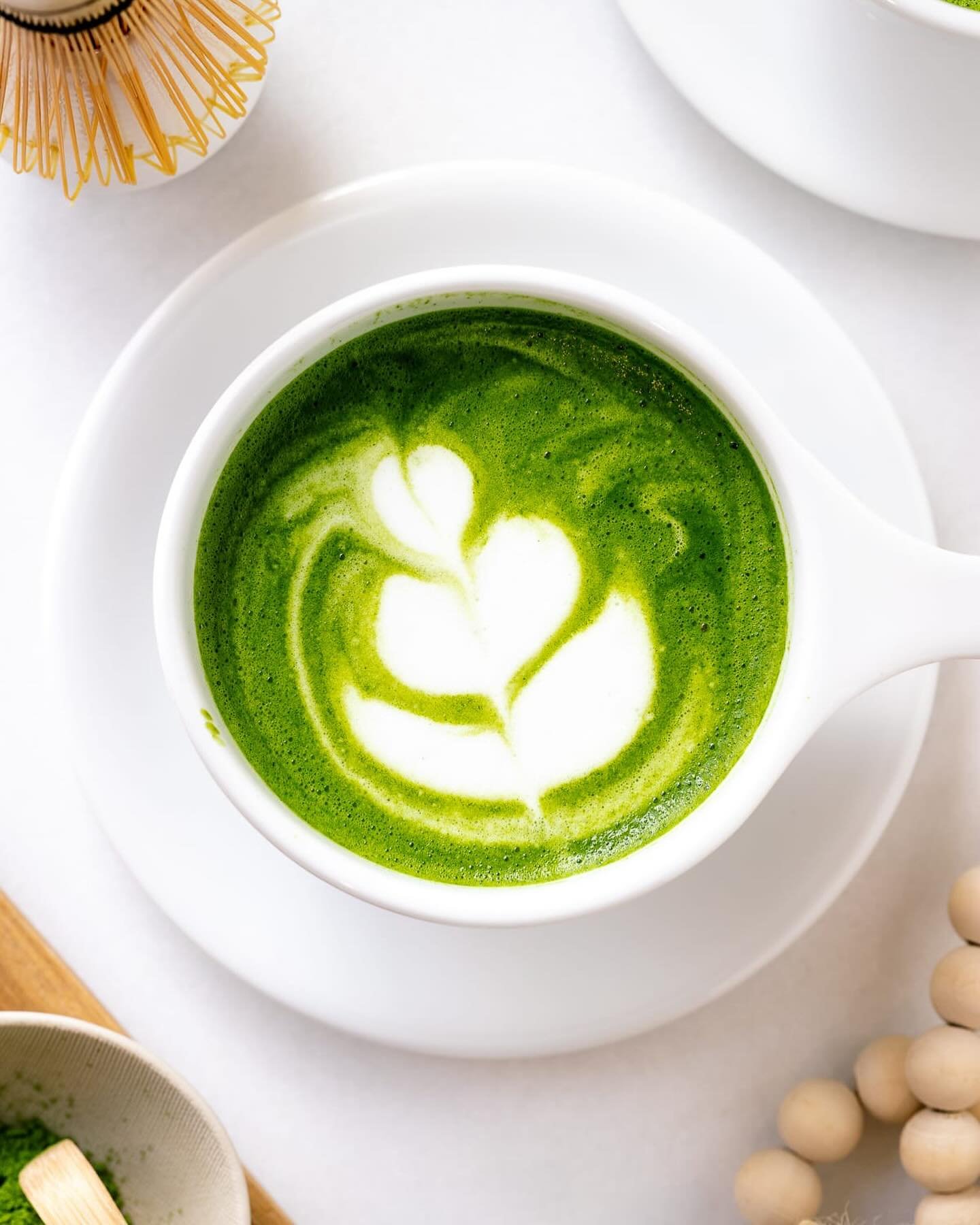 Matcha latte art